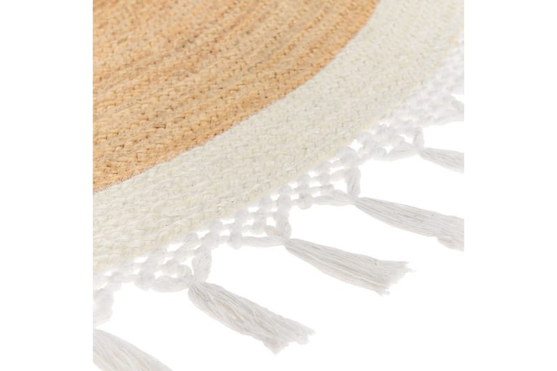 Plattvävd Marts - Beige, vit, 200x200 cm - Textilier & mattor - Mattor - Modern matta - Jutemattor & sisalmattor