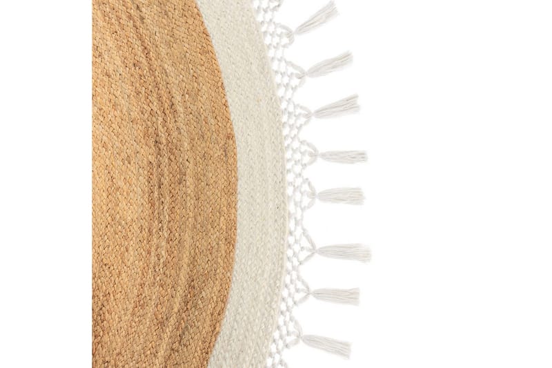 Plattvävd Marts - Beige, vit, 200x200 cm - Textilier & mattor - Mattor - Modern matta - Jutemattor & sisalmattor