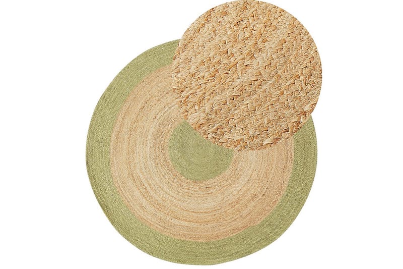 Plattvävd Yayalar - Beige, Grön - Textilier & mattor - Mattor - Modern matta - Jutemattor & sisalmattor