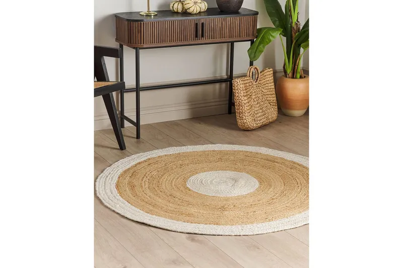 Plattvävd Yayalar - Beige, vit - Textilier & mattor - Mattor - Modern matta - Jutemattor & sisalmattor