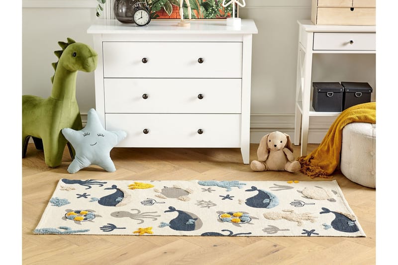 Porsea Bomullsmatta 80x150 cm - Beige - Textilier & mattor - Mattor - Modern matta - Bomullsmattor