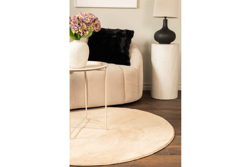 Relax Ryamatta Rund 120 cm - Beige - Textilier & mattor - Mattor - Modern matta - Ryamattor
