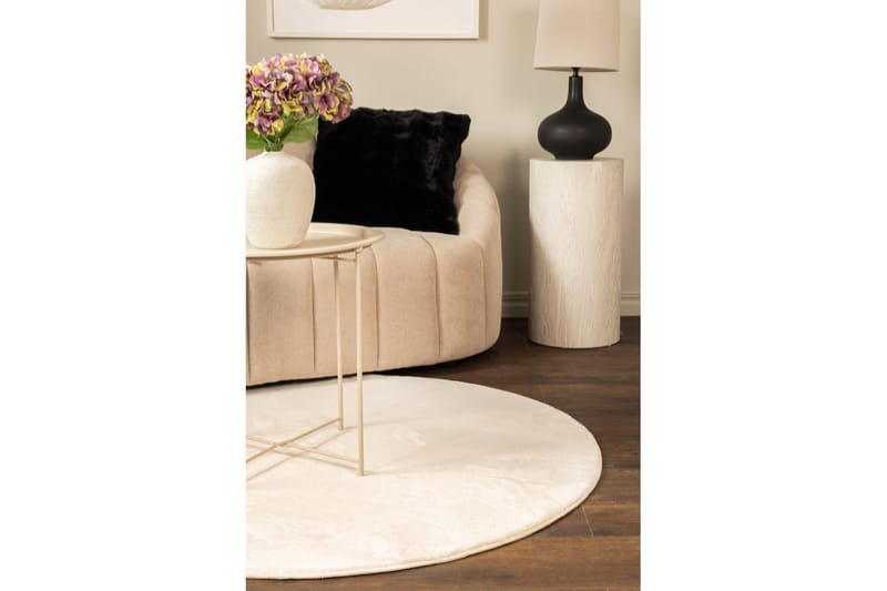 Relax Ryamatta Rund 120 cm - Beige - Textilier & mattor - Mattor - Modern matta - Ryamattor