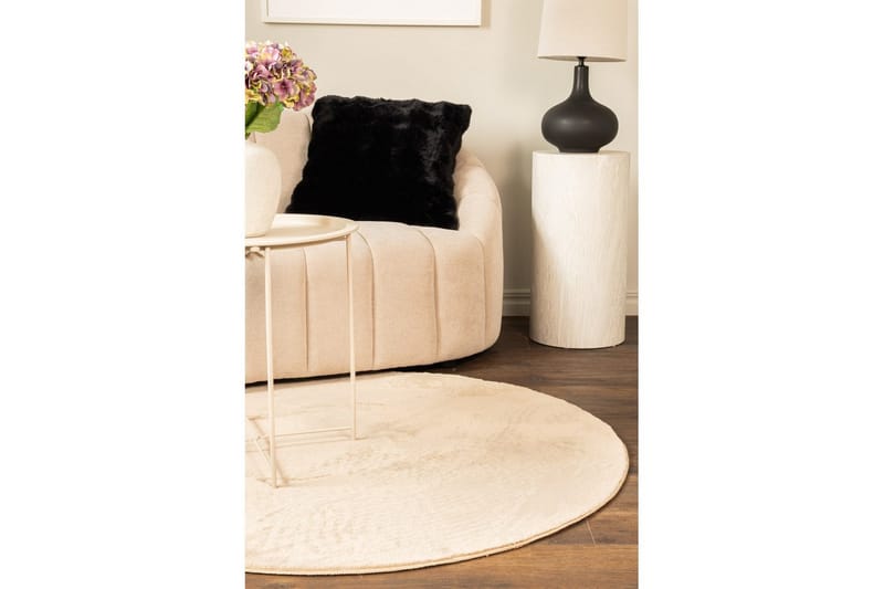 Relax Ryamatta Rund 120 cm - Beige - Textilier & mattor - Mattor - Modern matta - Ryamattor