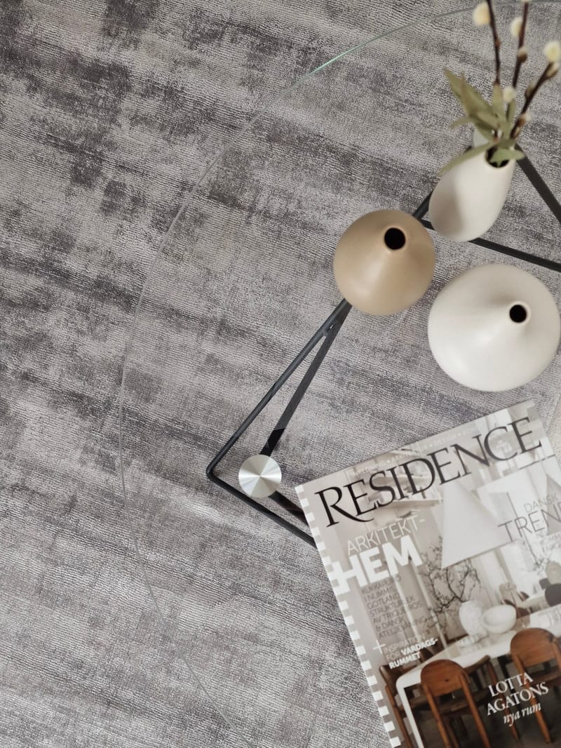 Tribeca Viskosmatta 160x230 cm Rektangulär - Grå - Textilier & mattor - Mattor - Modern matta - Viskosmattor