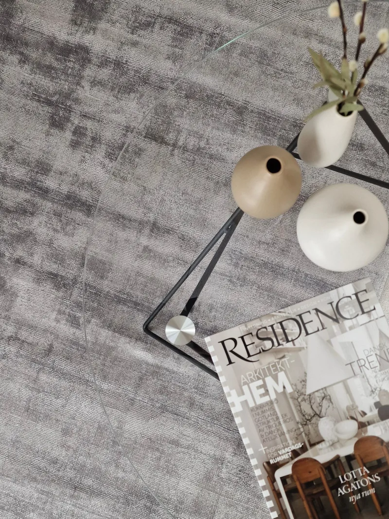 Tribeca Viskosmatta 240x340 cm Rektangulär - Grå - Textilier & mattor - Mattor - Modern matta - Viskosmattor