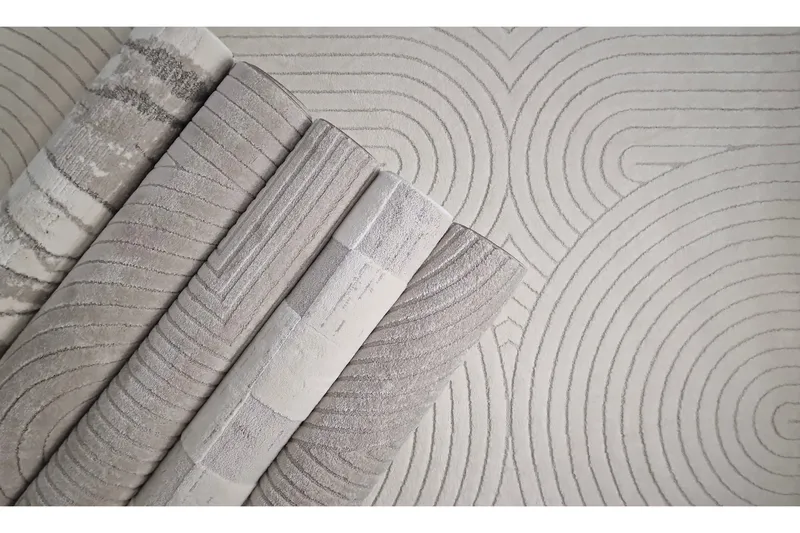 Bella Wiltonmatta 200x290 cm Rektangulär - Grå/Vit - Textilier & mattor - Mattor - Modern matta - Friezemattor