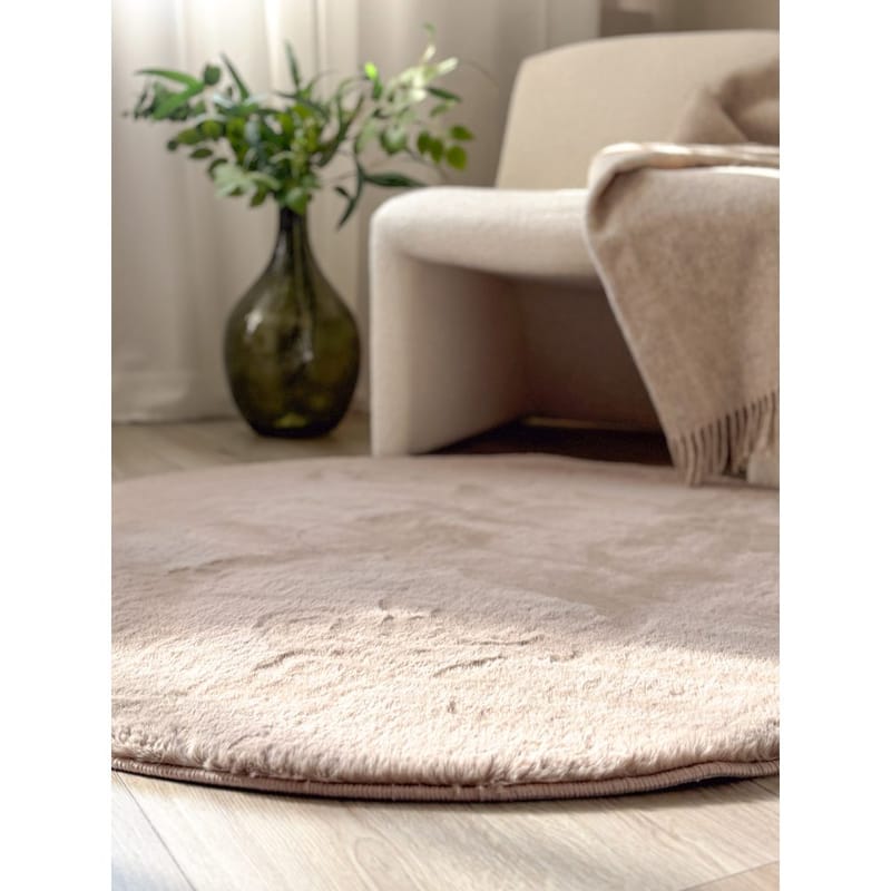 Ryamatta Heaven Rund - 160x160 cm, Taupe - Textilier & mattor - Mattor - Modern matta - Ryamattor