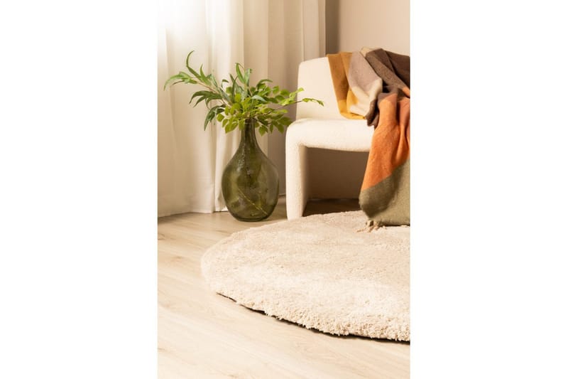 Ryamatta Royal Deluxe Rund - 120x120 cm, Greige - Textilier & mattor - Mattor - Modern matta - Ryamattor
