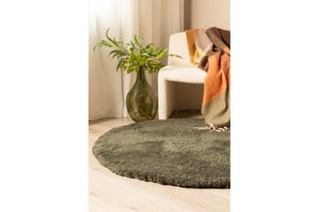 Ryamatta Royal Deluxe Rund - 160x160 cm, Emerald Green - Textilier & mattor - Mattor - Modern matta - Ryamattor