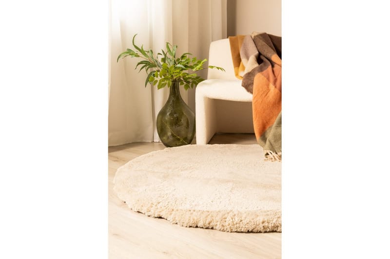 Ryamatta Royal Deluxe Rund - 160x160 cm, Nature - Textilier & mattor - Mattor - Modern matta - Ryamattor