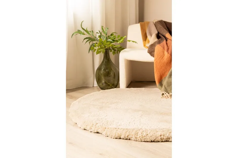 Ryamatta Royal Deluxe Rund - 160x160 cm, Nature - Textilier & mattor - Mattor - Modern matta - Ryamattor