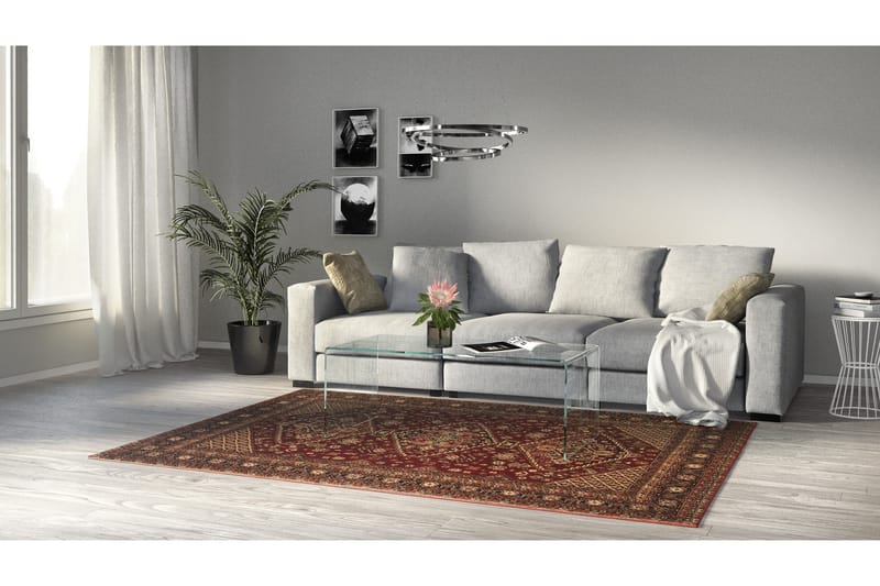 BIDJAR Ryamatta 160x230 cm Röd - Hestia - Textilier & mattor - Mattor - Modern matta - Ryamattor