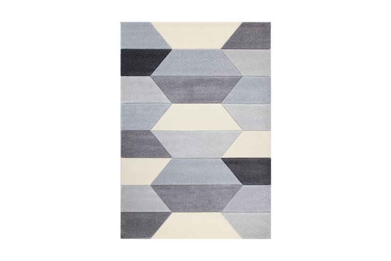 CARVE GEOMETRIC Ryamatta 160x230 cm Vit/Ljusgrå - Vivace - Ryamattor