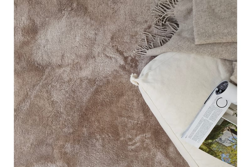 Cozy Ryamatta 120 cm Rund - Linne - Textilier & mattor - Mattor - Modern matta - Ryamattor