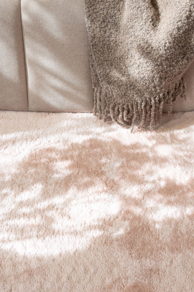 Cozy Ryamatta 120 cm Rund - Rosa - Textilier & mattor - Mattor - Modern matta - Ryamattor