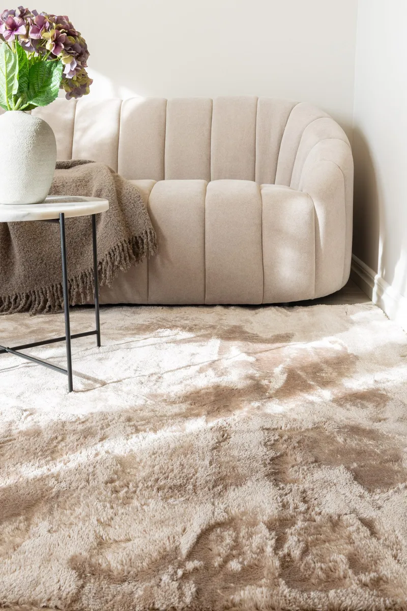 Cozy Ryamatta 133x190 cm Rektangulär - Linne - Textilier & mattor - Mattor - Modern matta - Ryamattor