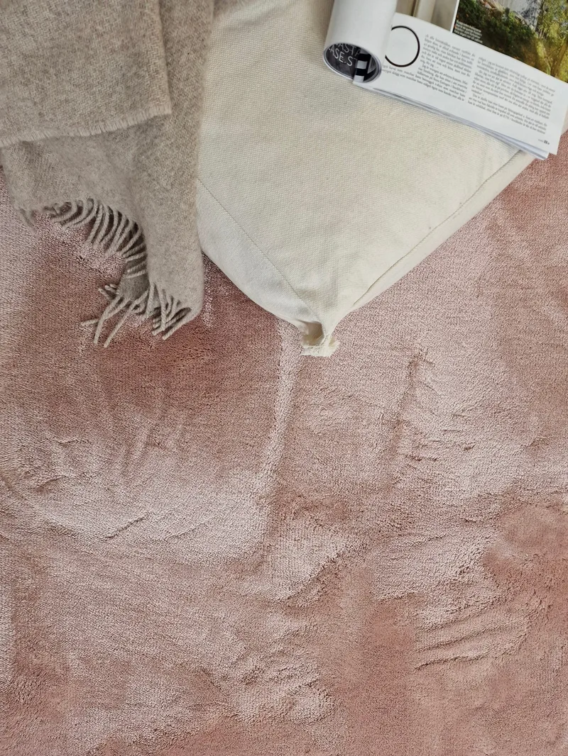 Cozy Ryamatta 133x190 cm Rektangulär - Rosa - Textilier & mattor - Mattor - Modern matta - Ryamattor