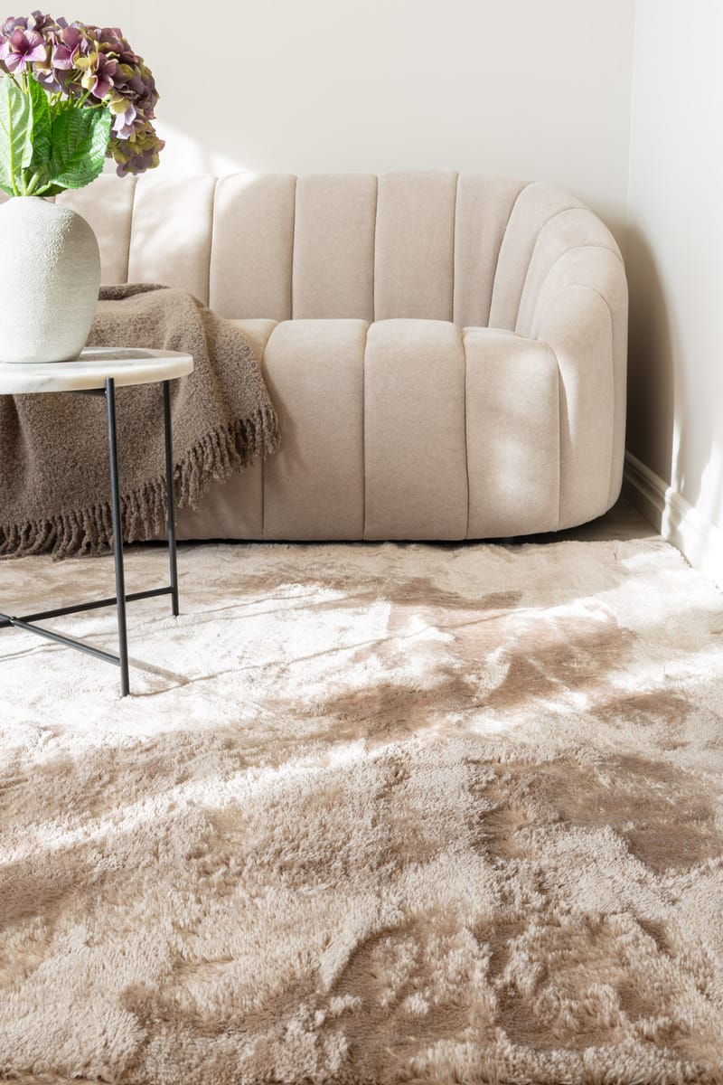Cozy Ryamatta 160x230 cm Rektangulär - Linne - Textilier & mattor - Mattor - Modern matta - Ryamattor