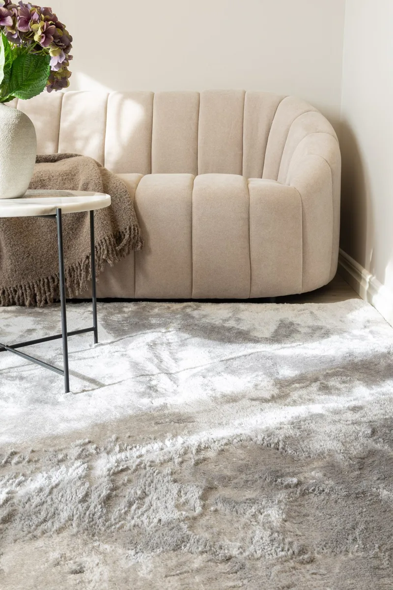 Cozy Ryamatta 200x290 cm Rektangulär - Silver - Textilier & mattor - Mattor - Modern matta - Ryamattor