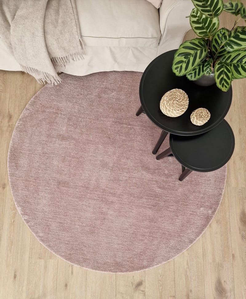Feel Matta 200 Rund - Rosa - Textilier & mattor - Mattor - Modern matta - Ryamattor