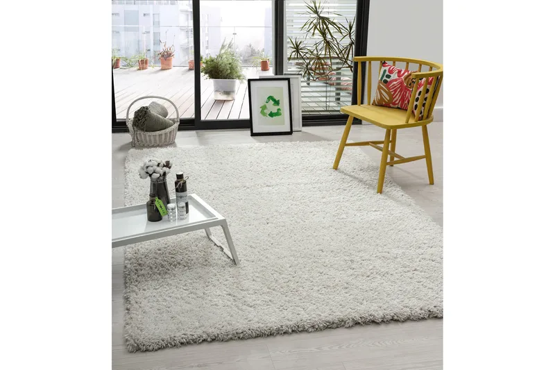Floki Ryamatta 160x230 cm Rektangulär - Vit - Textilier & mattor - Mattor - Modern matta - Ryamattor