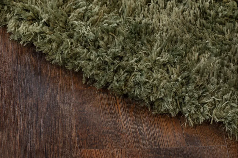 Floki Ryamatta 200 cm Rund - Smaragdgrön - Textilier & mattor - Mattor - Modern matta - Ryamattor