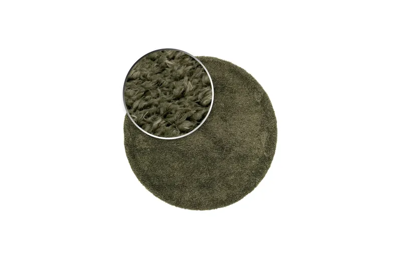 Floki Ryamatta 200 cm Rund - Smaragdgrön - Textilier & mattor - Mattor - Modern matta - Ryamattor