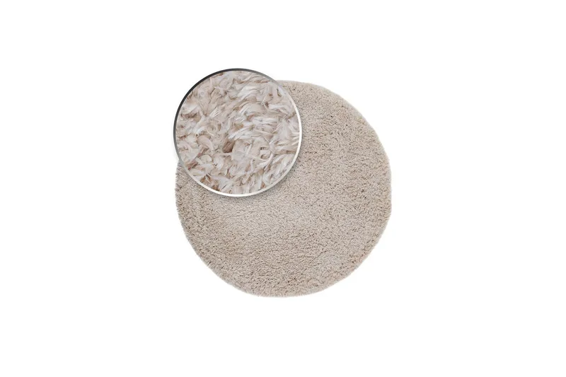 Floki Ryamatta 240 cm Rund - Vit - Textilier & mattor - Mattor - Modern matta - Ryamattor