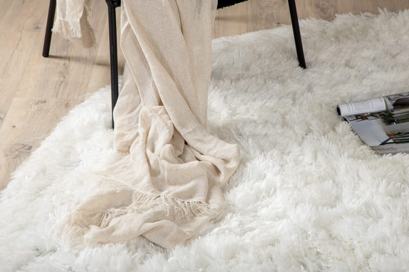 Grace Ryamatta Rund 200 cm - Vit - Textilier & mattor - Mattor - Modern matta - Ryamattor