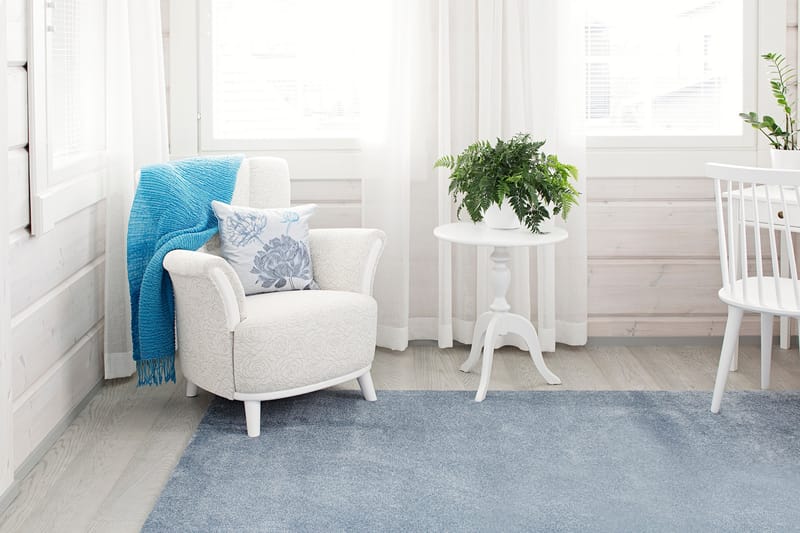 HATTARA Matta Rund 160 cm Blå - VM Carpets - Textilier & mattor - Mattor - Modern matta - Ryamattor