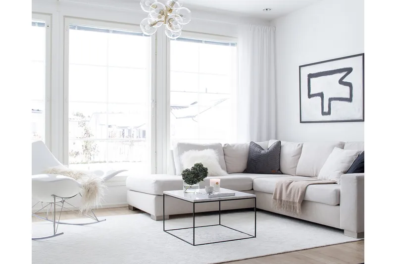 Hattara Matta Rund 200 cm Vit - VM Carpets - Textilier & mattor - Mattor - Modern matta - Ryamattor