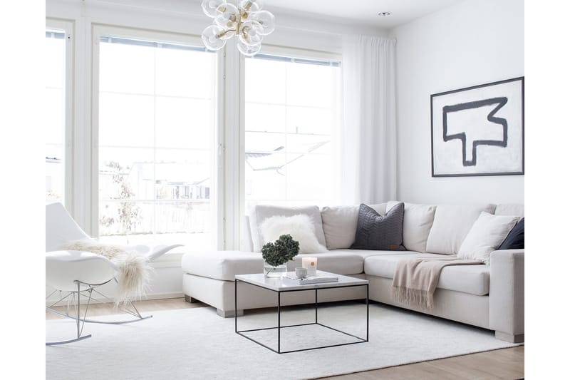 Hattara Matta Rund 200 cm Vit - VM Carpets - Textilier & mattor - Mattor - Modern matta - Ryamattor