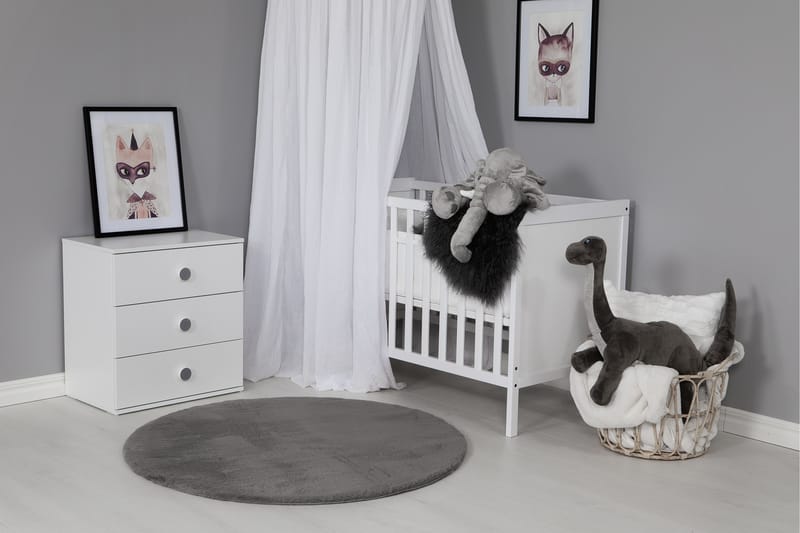 Heaven Ryamatta Antracit rund 120 - Textilier & mattor - Mattor - Modern matta - Ryamattor