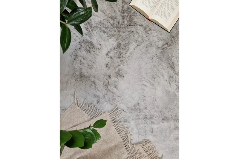 Heaven Ryamatta Grå rund 120 - Grå - Textilier & mattor - Mattor - Modern matta - Ryamattor