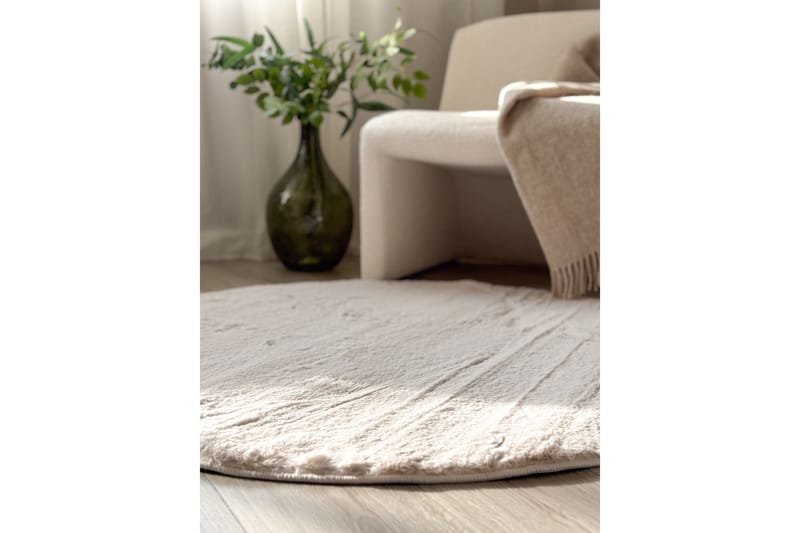 Heaven Ryamatta Natur rund 160 - Natur - Textilier & mattor - Mattor - Modern matta - Ryamattor