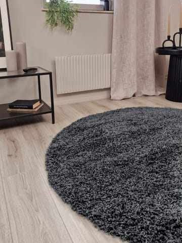 Lounge Ryamatta 200 cm Rund - Grafit - Textilier & mattor - Mattor - Modern matta - Ryamattor