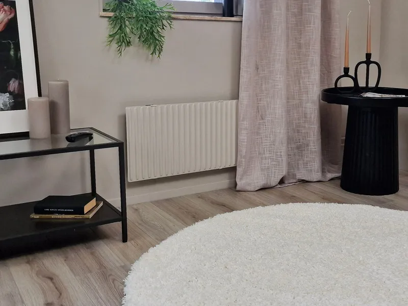 Lounge Ryamatta 240 cm Rund - Vit - Textilier & mattor - Mattor - Modern matta - Ryamattor