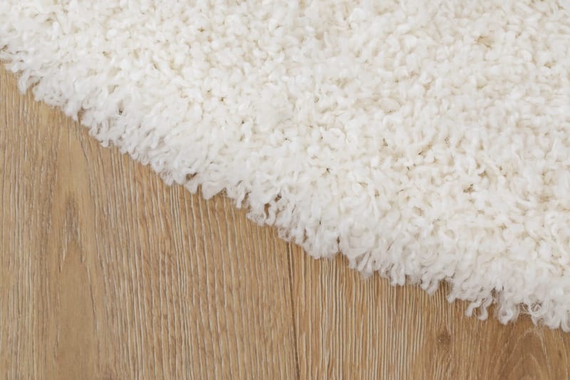 Lounge Ryamatta 240 cm Rund - Vit - Textilier & mattor - Mattor - Modern matta - Ryamattor