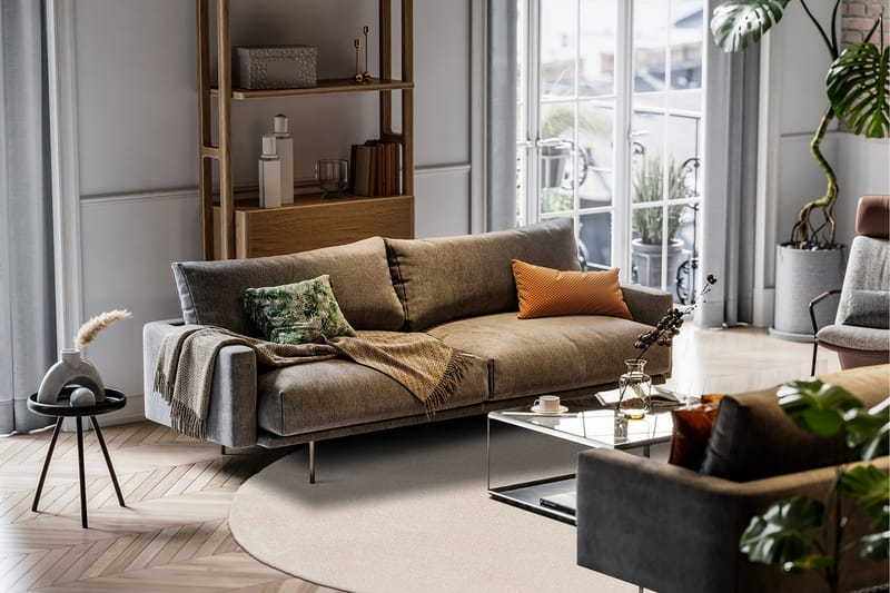 Sheraton Ryamatta Rund 120 cm - Creme - Textilier & mattor - Mattor - Modern matta - Ryamattor