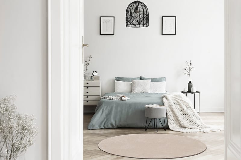 Sheraton Ryamatta Rund 120 cm - Creme - Textilier & mattor - Mattor - Modern matta - Ryamattor