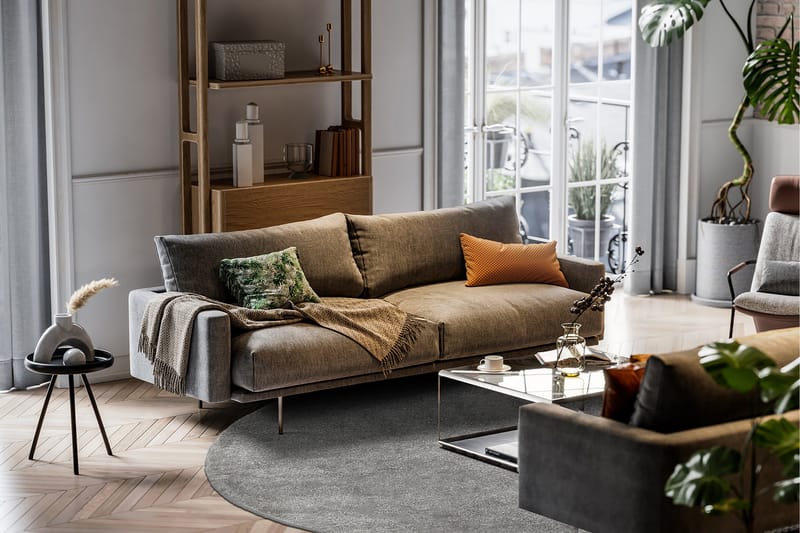 Sheraton Ryamatta Rund 200 cm - Grå - Textilier & mattor - Mattor - Modern matta - Ryamattor