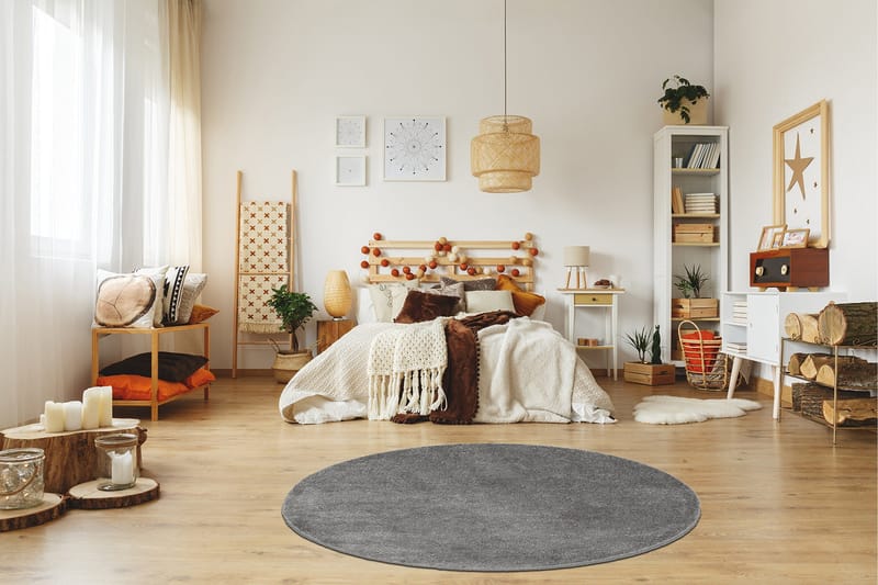 Sheraton Ryamatta Rund 200 cm - Grå - Textilier & mattor - Mattor - Modern matta - Ryamattor