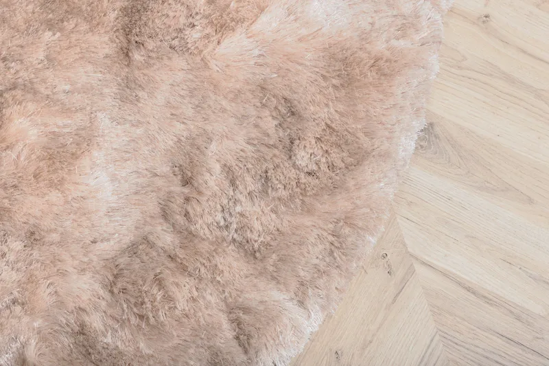 Shiva Ryamatta Rund 200 cm - Champagne - Textilier & mattor - Mattor - Modern matta - Ryamattor