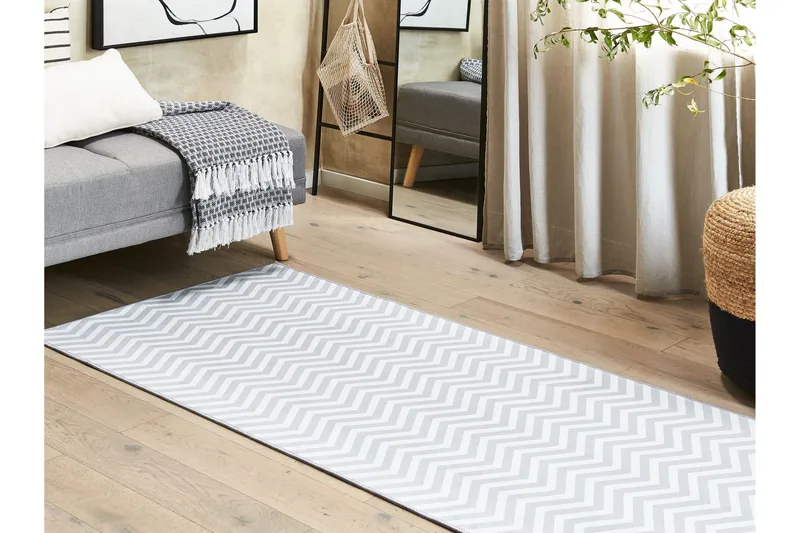 Saikheda Gångmatta 70x200 cm - Svart/Vit - Textilier & mattor - Mattor - Modern matta - Gångmattor