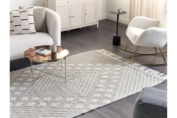 Savur Ullmatta 160x230 cm - Svart/Vit - Textilier & mattor - Mattor - Modern matta - Ullmattor