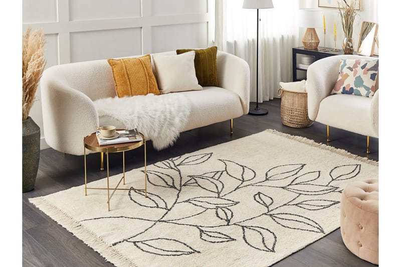 Sazli Bomullsmatta 160x230 cm - Beige - Textilier & mattor - Mattor - Modern matta - Bomullsmattor