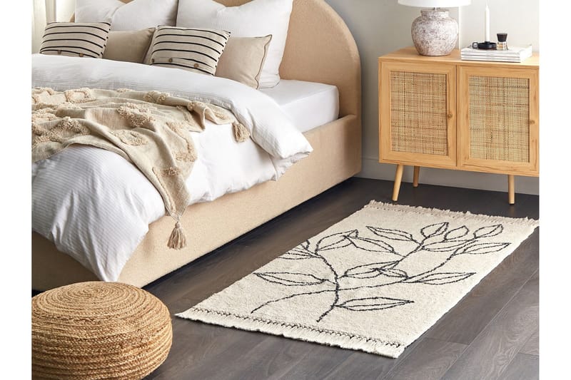 Sazli Bomullsmatta 80x150 cm - Beige - Textilier & mattor - Mattor - Modern matta - Bomullsmattor