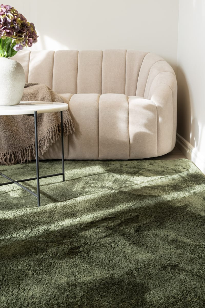 Cozy Ryamatta 110x160 cm Rektangulär - Grön - Textilier & mattor - Mattor - Modern matta - Ryamattor