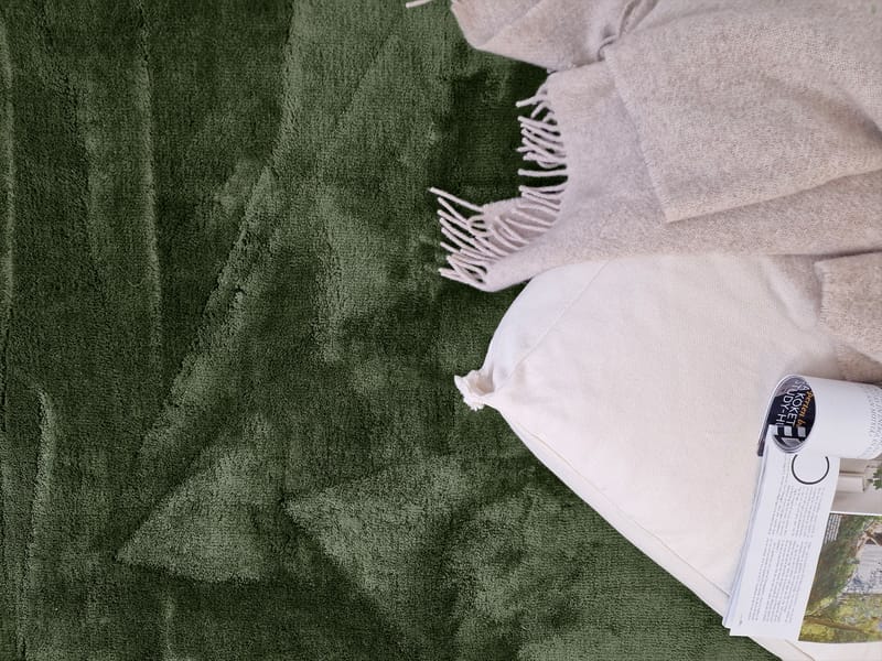 Cozy Ryamatta 110x160 cm Rektangulär - Grön - Textilier & mattor - Mattor - Modern matta - Ryamattor